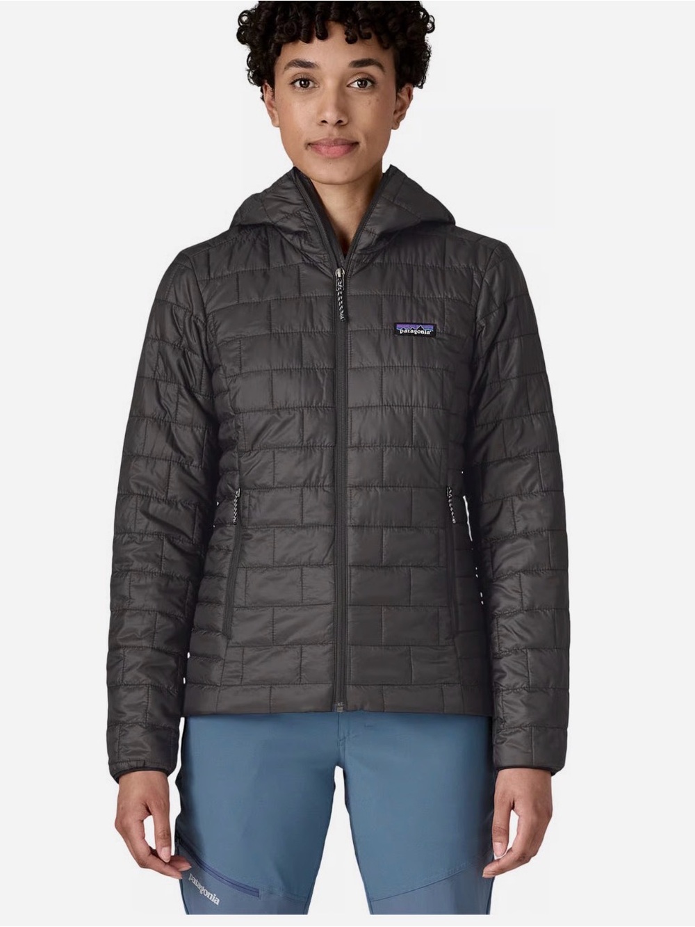 Patagonia women’s  Black Hooded Puffer Jacket with hood xs